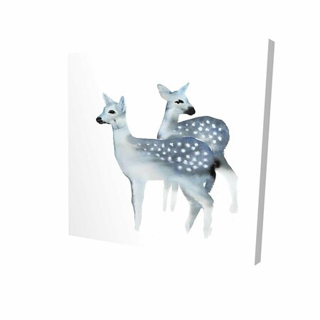 FONDO 16 x 16 in. Blue Fawns-Print on Canvas FO2790783